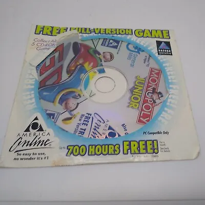 Monopoly Junior CD-ROM New Sealed Vintage AOL Subscriber Gift • $4.99