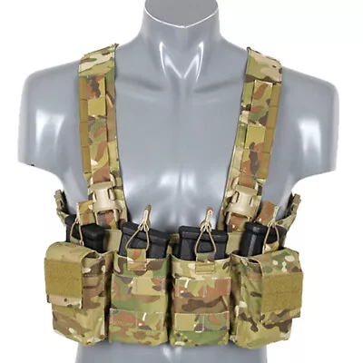 Emerson Easy Chest Rig Harness Multicam Magazine Pouch Airsoft Vest • £78.43