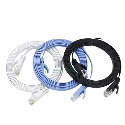 3X 2M 6.5ft CAT6 RJ45 Ethernet Network LAN Cable Flat UTP Patch Router DSL Cable • $8.99