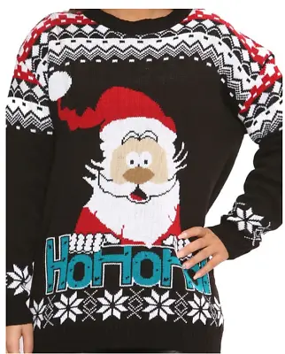 £11.99 • Buy Mens Knitted Christmas HoHoHo Jumper Christmas Xmas Santa Jumper
