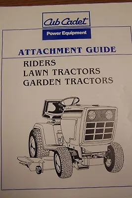Cub Cadet Attachment Guide For Riders Lawn & Garden Tractors • £6.43
