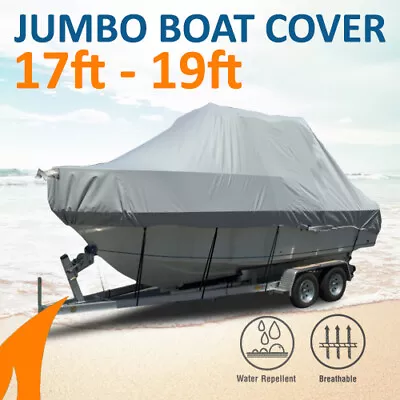 $131.95 • Buy  Heavy-Duty, Marine Grade 17ft-19ft / 5.2m-5.8m Trailerable Jumbo Boat Cover