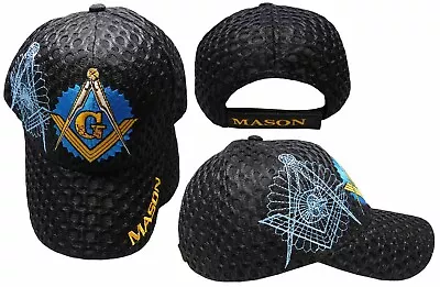 Mason Masonic SHADOW Cap HAT One Size Adjustable Black Color Mesh • $9.88