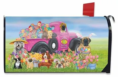 Easter Dogs Holiday Humor Magnetic Mailbox Cover Decorated Eggs Briarwood Lane • $12.99