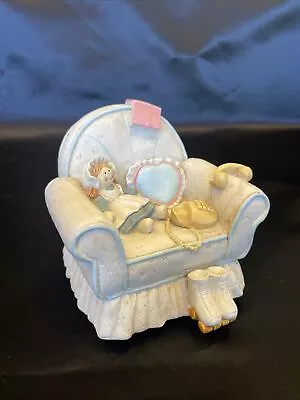 Vintage George Good Co Chair MUSIC BOX Doll Phone Diary In Chair Rotates • $25.99