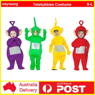 Teletubbies Costume Child Boys Girls Carton TV Show Jumpsuit Kids Party Outfit • $48.99