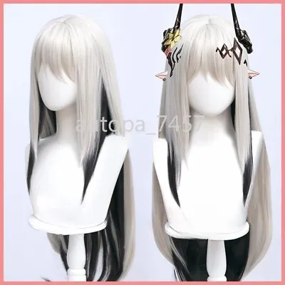 Arknights Mudrock Long Hair Harajuku Costume Hairpiece Cosplay Gradient Wig 80CM • $32.93