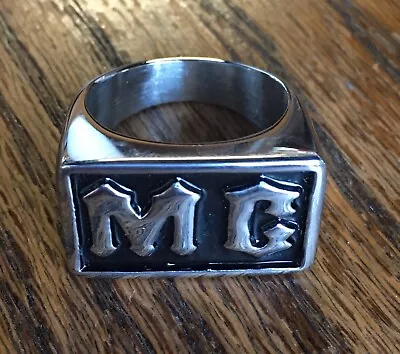 Stainless Steel MC Motorcycle Biker Ring US 11 Gothic Harley Bike Punk Skull • $16