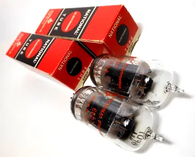 Matched PAIR 6FD7 Tubes National NOS Fat Bottle Clear Top Woo Audio 6 Sylvania • $51.48