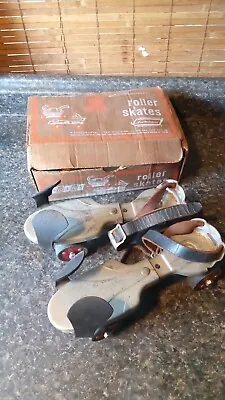 Vintage Sears Roebuck And Co. Roller Skates Antique Adjustable Metal Leather • $50
