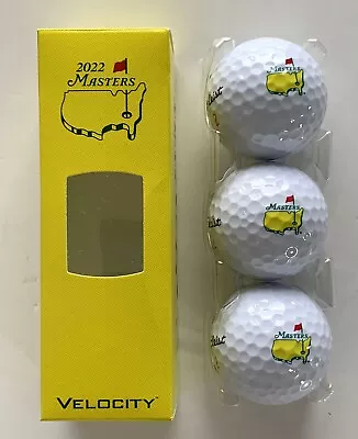 Masters Golf Ball Sleeve Of 3 Titleist Velocity Balls 2024 Masters Pga New • $28.95