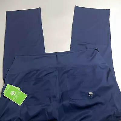 HH Works By Healing Hands Women XL 6 Pocket Rose Maternity Scrub Pants Navy NWT • $22.53