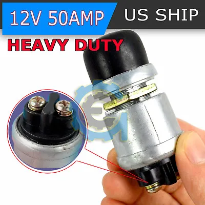 12 Volt DC Heavy-Duty Momentary Push-Button Starter Switch (50 Amps) • $6.95