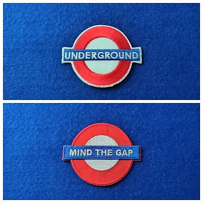 A Pair Of London Underground Sign Patches Sew / Iron On Badges (c) Two Patches • £4.99