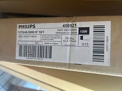 (Case Of 10) Philips 456921 15T8/48-5000 If 120/277V 5000K Dimmable T8 LED • $49.99