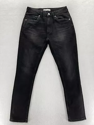 ZARA Skinny Jeans Mens 30x30 Black Stretch Denim Mid Rise 5 Pocket Casual Pants • $19.99