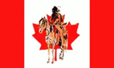 $6.95 • Buy Indian Man On Horse On Canadian Flag 3x5 Ft Canada Native American Maple Leaf