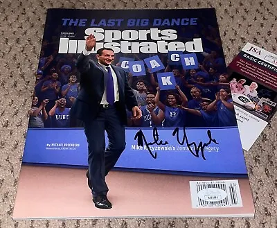 Coach K Signed Sports Illustrated Duke Basketball Jsa Autograph Mike Krzyzewski • $509.99