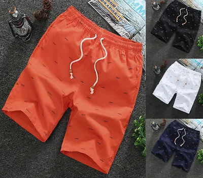 Man's Casual Sport Shorts Chino Summer Beach Joggers Pants Twill Cotton Slim Fit • $11.99