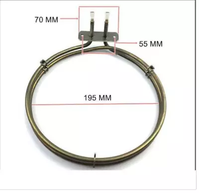 CHEF SIMPSON WESTINGHOUSE GENUINE E.G.O FAN FORCED OVEN ELEMENT P/n 0122004574  • $46.15