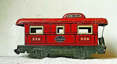 Marx 6  Streamlined Caboose ~ NEW YORK CENTRAL ~ 4-Wheel ~ Rd# 556 - O 27 • $6