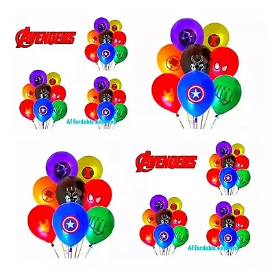 Avengers 10 Latex Birthday Party Balloons. Avengers Party Decorations Supplies • £3.49