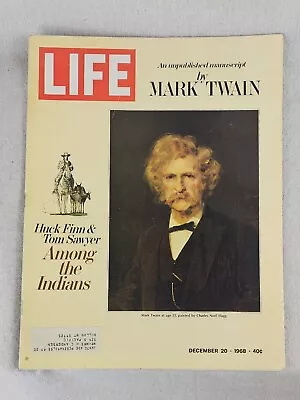 LIFE Magazine December 1968 Mark Twain Unpublished Manuscript Retro Ads Namath • $24.95