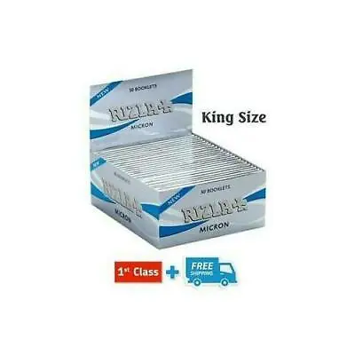 Rizla Silver King Size Slim Silver Micron Cigarette Smoking Rolling Papers • £27.22