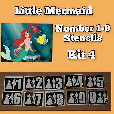 £2.50 • Buy Glitter Tattoo - Face Paint Stencils. Little Mermaid  Birthday Ages Kit 4