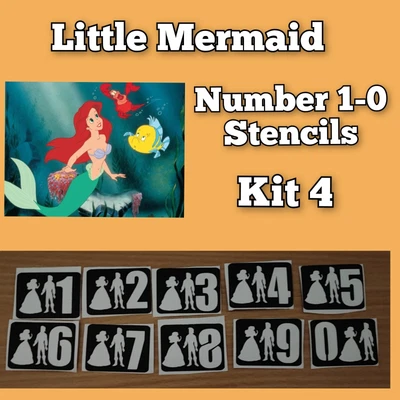 £2.50 • Buy Glitter Tattoo - Face Paint Stencils. Little Mermaid  Birthday Ages Kit 4