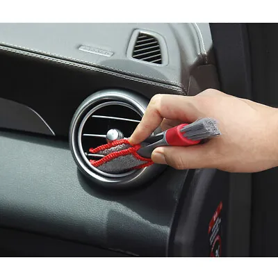 £1.92 • Buy Red&Gray Plastic Car Brush Cleaning Tool Air Conditioner Vent Blinds Cleaner