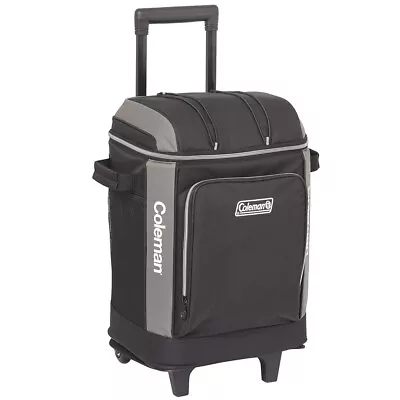 Coleman 42 Can Wheeled Soft Cooler In Black Grey • $89.90
