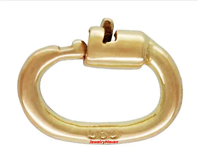 TINY  4.5mm OD 14k Yellow Gold Link Lock OVAL Jump Ring Charm Connector 20ga USA • $25.95