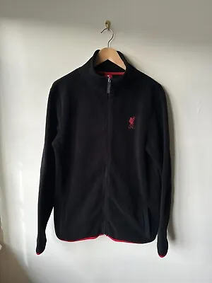 Liverpool F.C. Fleece Jacket Size Medium | Black Coat LFC Football Top Shirt M • £19.99
