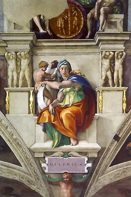 11727.Decor Poster.Room Home Wall Art Design.Michelangelo Painting Delphic Sibyl • $60