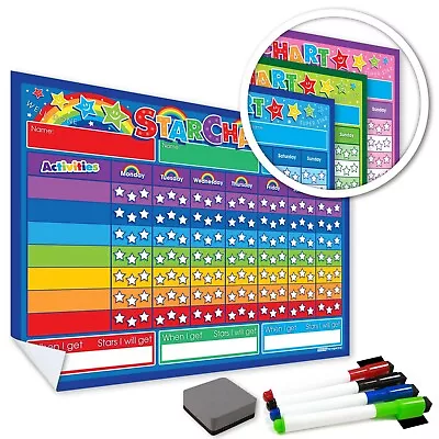 3-in-1 Reward Chart Reusable Star Chart For Children's Behaviour Or Kids Chores • £14.95