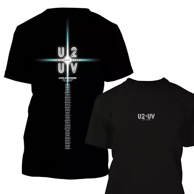 U2 : UV Live At Sphere 2024 OFFICIAL '40 Dates' Black XL T-Shirt - BRAND NEW • $89.75