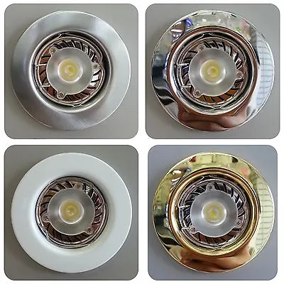 3w Led Cool White Gu10 Mains 240v Fixed Downlight Spotlight Recessed Ceiling • £5.90