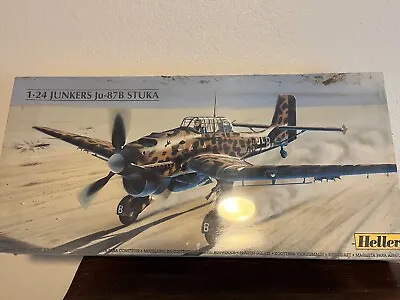 JUNKERS  JU-87B STUKA- 1/24th Scale By Heller-1990's- SEALED- Kit#80498- Read On • $100