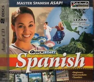 Quickstart Spanish -  Master Spanish ASAP - 2 Audio CDs  (BRAND NEW) • $9.60
