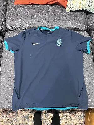 Seattle Mariners Nike Jacket Large Short Sleeve Pullover • $25