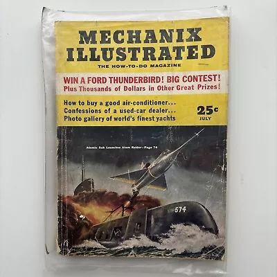 1955 Mechanix Illustrated. Atomic Sub; Used Car Salesman Secrets; T-Bird Contest • $9.99