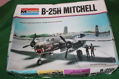 Vintage Monogram B-25h Mitchell Bomber Model Kit 1/48 #5500 • £40.99