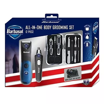 All-In-One Body Grooming Kit By For Men - 8 Pc Ear And Nose Trimmer With Light • $36.09