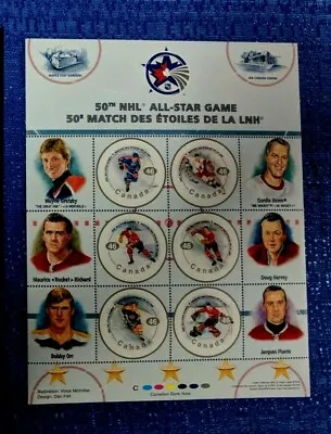 Nhl Canada Post 2000 All-star Stamp Souvenir Sheet Gretzky Richard Orr Howe.. • $9.99
