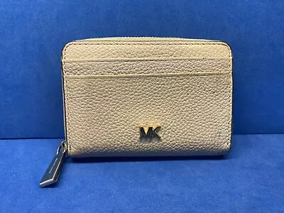 Michael Kors MK Coin Card Case Wallet Powder Blue Leather • $25