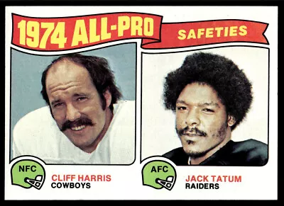 1975 Topps Cliff Harris/ Jack Tatum #223 1974 All-Pro Safeties K1 • $1.99