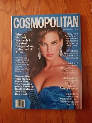 Vintage COSMOPOLITAN Magazine November 1988 Jill Goodacre Cover  By Scavullo • $33.33