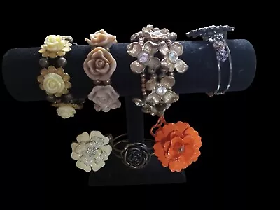 Vintage 1920s Flower Bracelet Cuff  • $35