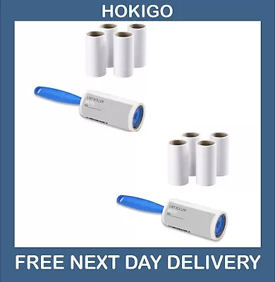 HOKIGO 2X Lint Roller With 8 Refills Extra Sticky Pet Hair Removal • £8.99